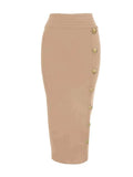 Women's Button XS-2XL Bodycon Fashion Designer Skirts (Long)