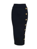 Women's Button XS-2XL Bodycon Fashion Designer Skirts (Long)
