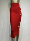 Women's Button XS-2XL Bodycon Fashion Designer Skirts (Long)