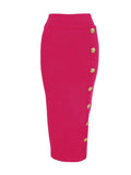 Women's Button XS-2XL Bodycon Fashion Designer Skirts (Long)