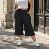 Women's Calf Length Fashion Designer Capri 5-9XL Pants (Plus Size)