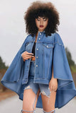 Women's Cape Sleeve Split Fashion Designer Jackets (Plus Size)