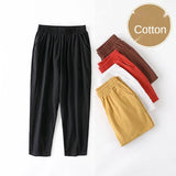 Women's Capris Cotton 1-5XL Fashion Designer Linen Pants (Plus Size)