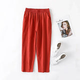 Women's Capris Cotton 1-5XL Fashion Designer Linen Pants (Plus Size)