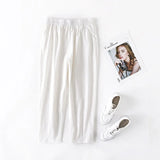 Women's Capris Cotton 1-5XL Fashion Designer Linen Pants (Plus Size)