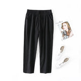 Women's Capris Cotton 1-5XL Fashion Designer Linen Pants (Plus Size)