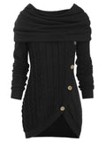 Women's Cardigan Knitted Fashion Designer Multi Function Jerseys (Plus Size)