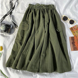 Women's Cargo A-Line Fashion Designer 2-5XL Midi Skirts (Plus Size)