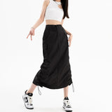 Women's Cargo Drawstring High Waist Fashion Designer Skirts (Midi)-Women's Fashion Designer Skirts