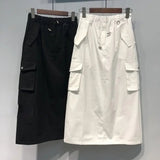 Women's Cargo Fashion Designer High Waist Midi Skirts (Plus Size)