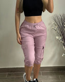 Women's Cargo Fashion Drawstring Designer Fashion 3/4 Pants