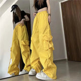 Women's Cargo Wide Leg S-3XL High Waist Fashion Designer Pants-Women's Fashion Designer Leggings / Pants-Women&#x27;s fashion designer plus size clothes