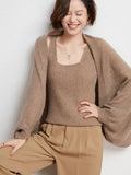 Women's Cashmere Cardigan 100% Merino Tops Fashion Designer Jerseys