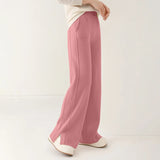 Women's Cashmere High Waist Fashion Designer Formal Pants