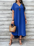 Women's Casual 1-5XL Fashion Designer High Low Long Dresses (Plus Size)