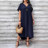 Women's Casual 1-5XL Fashion Designer High Low Long Dresses (Plus Size)