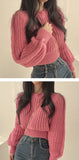 Women's Casual O-neck Tied Up Tops Fashion Designer Knitted Jerseys