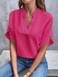 Women's Chiffon 2-5XL Blouse Fashion Designer T-Shirts (Plus Size)-Women's Tops Fashion Designer Plus Size T-Shirts / Blouses-Fuchsia-Women's fashion designer plus size clothes