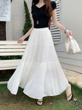Women's Chiffon A-Line 2-5XL Fashion Designer Long Skirts (Plus Size)