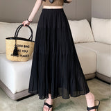 Women's Chiffon A-Line 2-5XL Fashion Designer Long Skirts (Plus Size)