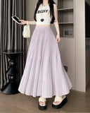 Women's Chiffon A-Line 2-5XL Fashion Designer Long Skirts (Plus Size)