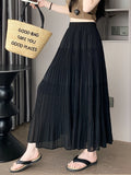 Women's Chiffon A-Line 2-5XL Fashion Designer Long Skirts (Plus Size)