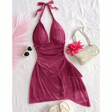 Women's Chiffon Backless Fashion Designer Mini 2XS-L Dresses (Short)