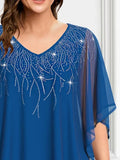 Women's Chiffon Blouse 3X5L Fashion Designer T-Shirts (Plus Size)