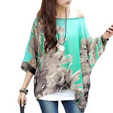 Women's Chiffon Blouse Fashion Designer Printed T-Shirts (Plus Size)