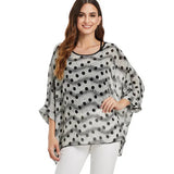 Women's Chiffon Blouse Fashion Designer Printed T-Shirts (Plus Size)