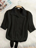 Women's Chiffon Blouse Fashion Designer Shirt Tops T-Shirts (Plus Size)