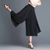Women's Chiffon Capris Fashion Designer S-4XL Pants (Plus Size)-Women's Fashion Designer Plus Size Leggings / Pants-International Women's Clothing