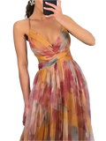 Women's Chiffon Corset Fashion Designer Floral Dresses (Long)-Women's Fashion Designer Dresses