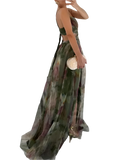 Women's Chiffon Corset Fashion Designer Floral Dresses (Long)-Women's Fashion Designer Dresses