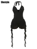 Women's Chiffon Floral S-L Rompers Fashion Designer Ruffled Jumpsuits