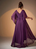Women's Chiffon Irregular 1-5XL Fashion Designer Midi Dresses (Plus Size)