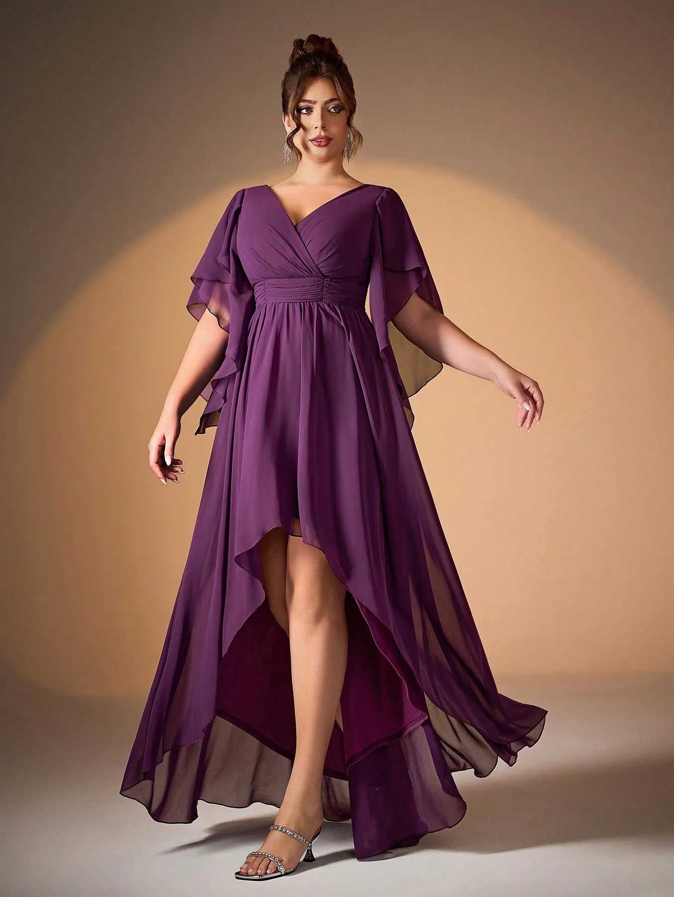 fashion chiffon purple dress Purple Summer Dress,chiffon Dress,spring Dress,flowy Maxi Dress,layered Dress,party Dress,cocktail Dress,prom Dress Plus Size Clothing