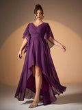 Women's Chiffon Irregular 1-5XL Fashion Designer Midi Dresses (Plus Size)