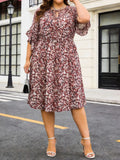 Women's Chiffon Mesh Fashion Designer 1-5XL Midi Dresses (Plus Size)