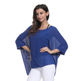 Women's Chiffon Printed Blouse Fashion Designer T-Shirts (Plus Size)