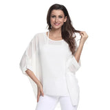 Women's Chiffon Printed Blouse Fashion Designer T-Shirts (Plus Size)