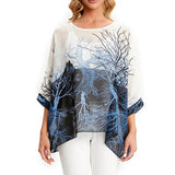 Women's Chiffon Printed Blouse Fashion Designer T-Shirts (Plus Size)