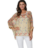 Women's Chiffon Printed Fashion Designer Tops T-Shirts (Plus Size)