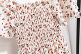 Women's Chiffon Ruched Floral Fashion Designer Dresses (Midi)-Women's Fashion Designer Dresses
