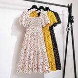Women's Chiffon Ruched Floral Fashion Designer Dresses (Midi)-Women's Fashion Designer Dresses