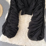 Women's Chiffon Ruffle Fashion Designer Blusas Super Long-Sleeve Tops-Women's Fashion Designer Long-Sleeve Tops