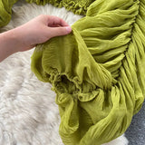 Women's Chiffon Ruffle Fashion Designer Blusas Super Long-Sleeve Tops-Women's Fashion Designer Long-Sleeve Tops
