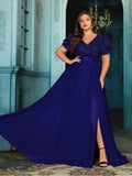 Women's Chiffon Sequin Fashion Designer L-7XL Long Dresses (Plus Size)-Women's Fashion Designer Plus Size Dresses