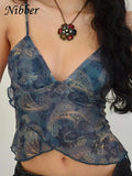 Women's Chiffon Tops Fashion Designer Spaghetti V Neck Singlets-Women's Tops Fashion Designer Singlets