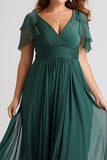 Women's Chiffon Wrap L-5XL Fashion Designer Long Dresses (Plus Size
